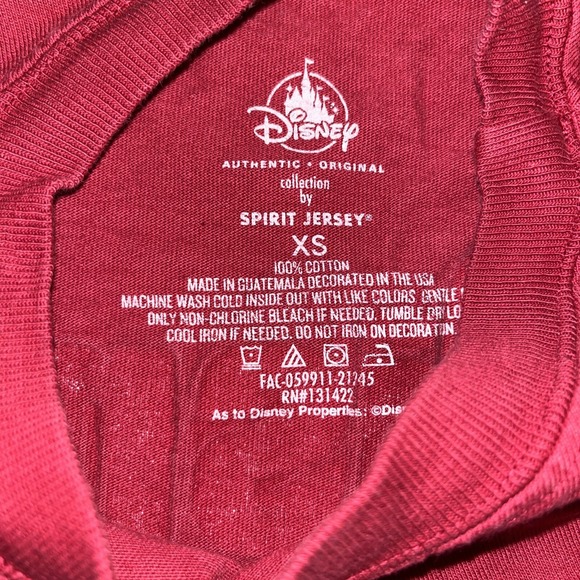 DISNEY SPIRIT JERSEY unisex red Walt Disney World spirit jersey SZ XSmall - Picture 3 of 7